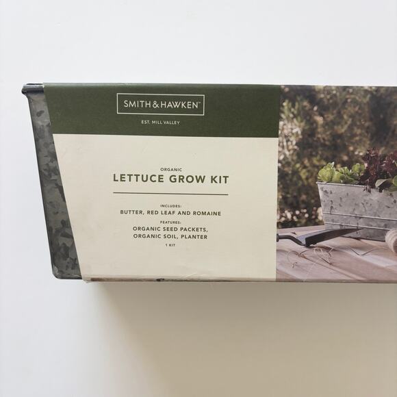 Smith & Hawken Organic Lettuce Grow Kit with Planter Pot New Outdoor - Picture 2 of 7